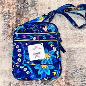 Disney Blue and Yellow Floral Crossbody Bag